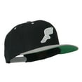 thumbnail image 5 of Track Logo Embroidered Flat Bill Cap - Black Silver OSFM, 5 of 5
