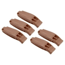 Uxcell Safety Survival Whistles, Safety Whistle with Lanyard for Kayaking, Brown 5 Pack