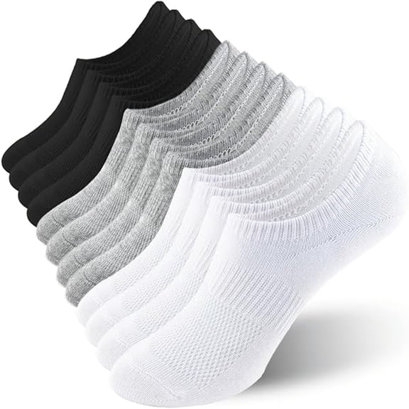 Eryueer No Show Socks for Women Cotton Thin Low Cut Non Slip Invisible Liner Socks 6 Pairs