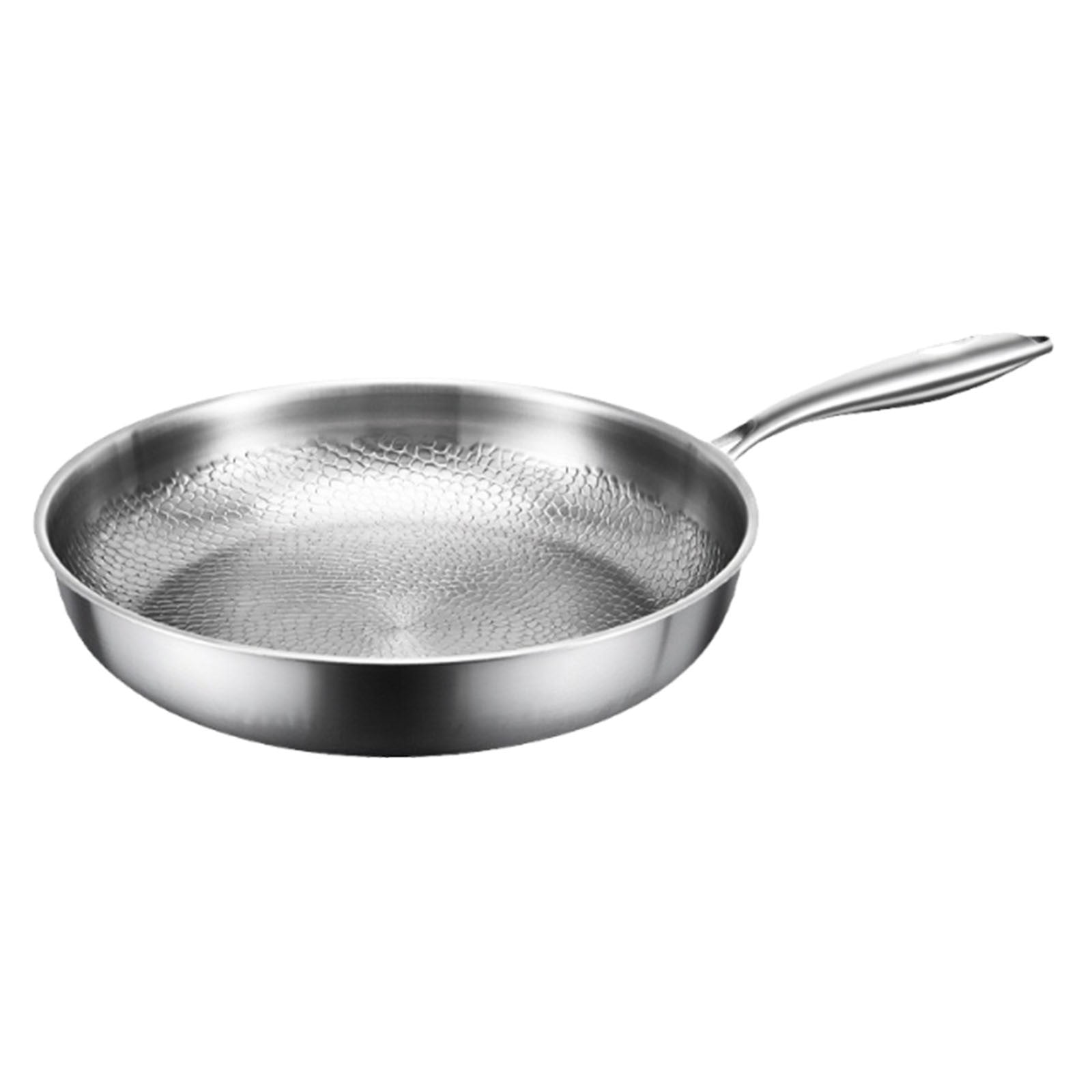 Titanium Uncoated Non-Stick Fry Pan - Metal Construction Without Toxic Coatings For Healthy Cooking