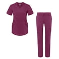 thumbnail image 1 of Adar Pro Scrub Set For Women - Modern V-Neck Scrub Top & Tailored Yoga Scrub Pants, 1 of 7