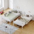 thumbnail image 5 of Leumius Metal Bunk Bed Twin Over Twin,Heavy Duty Bed Frame with Safety Guard Rails and Space-Saving Design,Steel Bed for School, Bedroom,White, 5 of 11