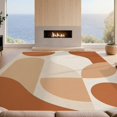 thumbnail image 2 of Design&I 8'x10' Washable Area Rug Beige Terracotta Geometric Abstract Modern Shapes with Curved Lines for Dining Room, Large Office, Lounge, Snag-Free, 2 of 7
