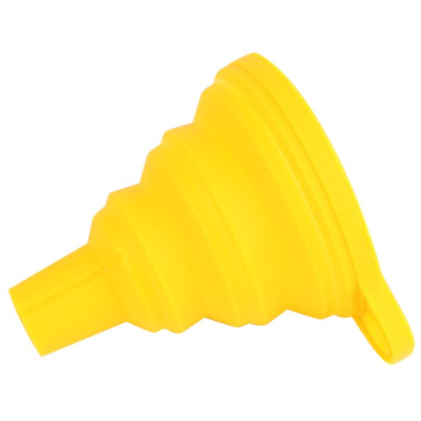 De Embudo De Silicona Plegable, Imprescindible Apto Para Doblar De Silicona Para Su En , Apto Para Alimentos, Botella De A Amarillo Macarena Embudo plegable de silicona