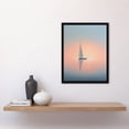 thumbnail image 2 of Simple Sail Boat Reflection Sea Ocean Sunset Minimalist Serenity Art Print Framed Poster Wall Decor 12x16 inch, 2 of 5