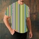 thumbnail image 1 of Ceisia Men's Mardi Gras Stripe T-shirt Loose Fit Short Sleeve Round Neck Purple Green Yellow Festival Tee Tops Purple M Gifts, 1 of 5