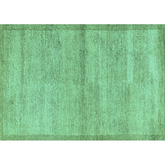 Ahgly Company Indoor Rectangle Abstract Turquoise Blue Modern Area Rugs, 6' x 9'