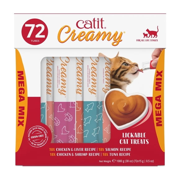 Cat Treat Catit Creamy Lamible Healthy Flavors 72 x 15 ml