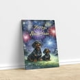 thumbnail image 3 of Happy New Year Dachshund Family Cheer Winter Midnight Firework Vertical Matte Canvas Poster Wiener Dog Lover Gifts Idea Wall Art Home Decor - 02025, 3 of 5