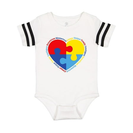 

Inktastic Autism Puzzle Heart Gift Baby Boy or Baby Girl Bodysuit