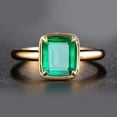 thumbnail image 3 of 1.73ct Octagon Cut Lab-Created Green Emerald Solitaire Ring in 925 Sterling Silver - Elegant Jewelry Gift for Her, Engagement, or Anniversary, 3 of 5