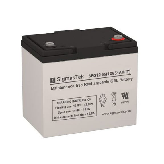Replacement For Mighty Max ML55-12GEL Battery By SigmasTek