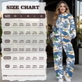 thumbnail image 7 of Xoenoiee Turtle Starfish Print Women's Sweatsuits Sets 2 Piece Outfits Drawstring Hooded Pullover Jogger Sweatpants Tracksuits Casual Set, L, 7 of 7