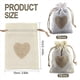 thumbnail image 2 of 48 Piezas Bolsas de Arpillera con Cordón y de Corazón Bolsa de Regalo de Caramelo Bolsa de Yute Bolsa de Bautismo Boda para Bolsa de Relleno, 2 of 5