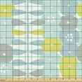 thumbnail image 2 of Ambesonne Vintage Fabric by the Yard Upholstery, Scandinavian Abstract Art, 3 Yards, Mustard and Pale Cadet Blue, 2 of 5
