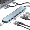 thumbnail image 3 of Adaptador Multipuerto ANGGREK Puerto 8 De 3,5 Mm En 1 Transferencia De Datos Rápida USB C Hub USB 2.0 Para Tableta, 3 of 8