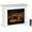 90#White, variant on Fireplace Accessories 28.5" 1500W Electric Wall-Mounted Fireplace with Flame Effect, 7 Color Background Light, Black,Living Room Fireplace