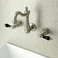 thumbnail image 2 of Kingston Brass KS1228PKL Duchess Two-Handle Wall Mount Bathroom Faucet, Brushed Nickel, 2 of 5