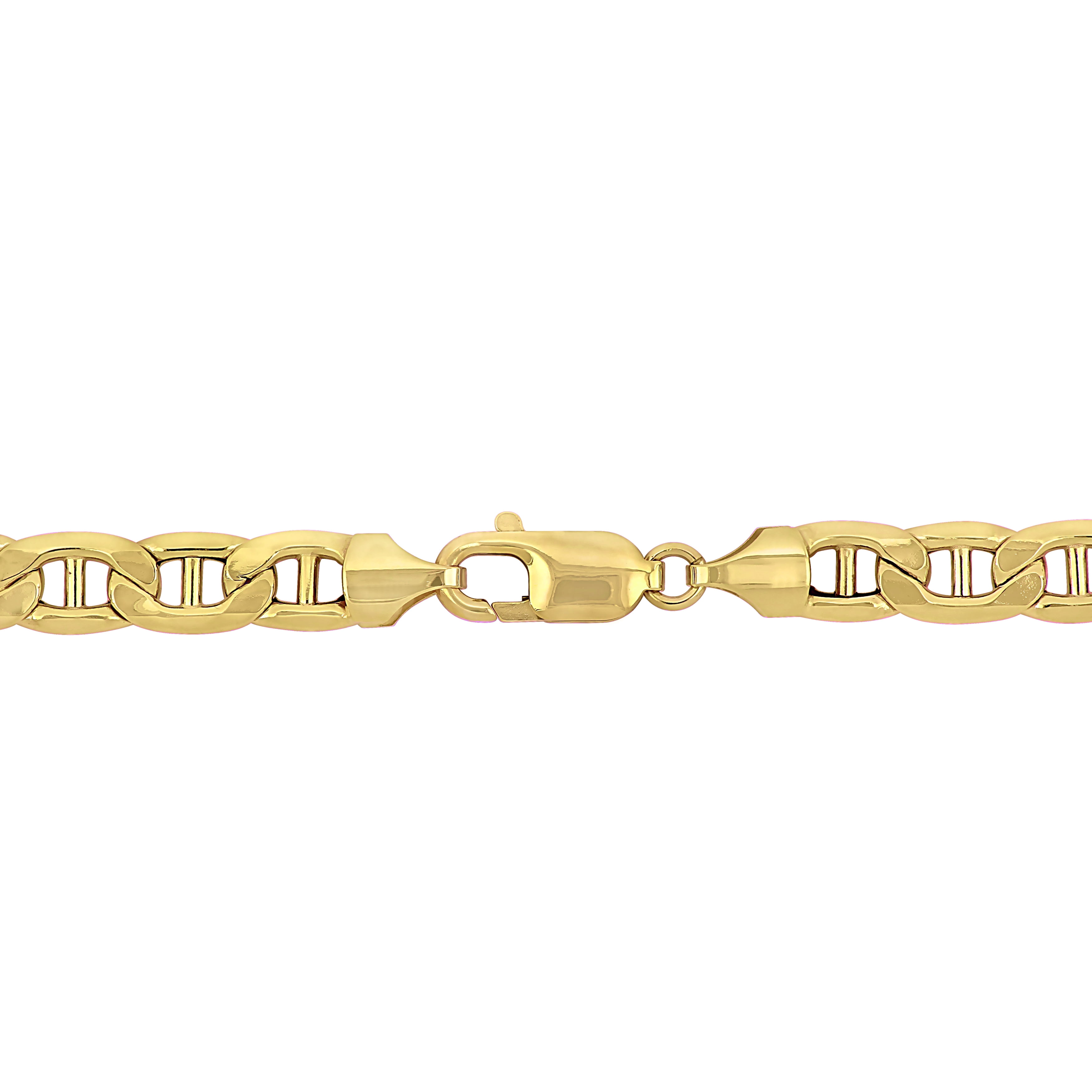 Everly Women's 7mm 10kt Yellow Gold Mariner Chain Bracelet - 7.5 in.