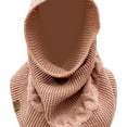 thumbnail image 4 of Yesbay Winter Wool Knitting Scarf Women Men Dual Use Shawl Scarf Twist Texture Versatile Warm Hat Scarf, 4 of 7