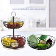 thumbnail image 4 of Auledio 3 LayerCountertop Fruit Vegetables Basket Holder Portable Fruit Bowl in home-Bronze, 4 of 7