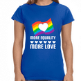 thumbnail image 2 of LGBT More Equality More Love LGBTQ Gay Lesbian LGBT Pride Womens Shirts, 2 of 8