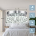 thumbnail image 4 of LEONTYNE Mini Modern Crystal Chandelier 7.9 inch Hexagon Crystal Ceiling Light Flush Mount LED Chandeliers for Bedroom Kitchen Foyer Hallway Closet (6500K Cool White), 4 of 7