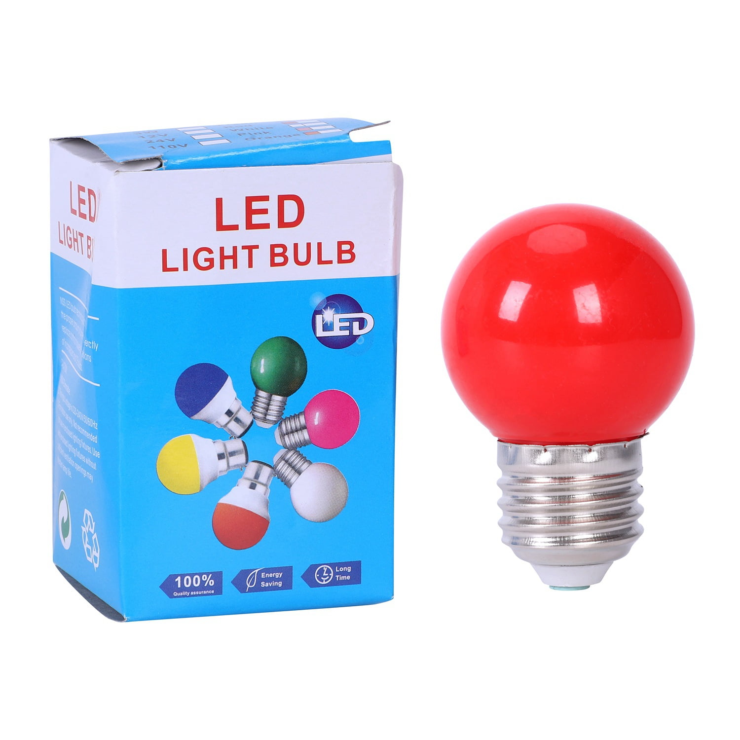Red K8K1 E27 3W 6 SMD LED Energy Saving Globe Bulb Light Lamp AC 110-240V 