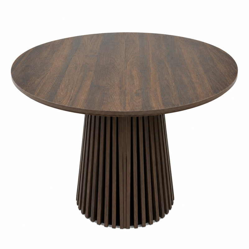39.37''-70.87'' Extendable Dining Table for 4-8, 3-In-1 Round-to-Oval Expandable Kitchen Dinner Table with Non-Slip Foot Pads