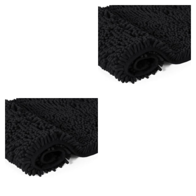 Advancent Alfombrilla inferior adhesiva de fusión en caliente para un fuerte agarre y estabilidad Sin absorción de desprendimiento Secado Negro 24*36 pulgadas 2piezas