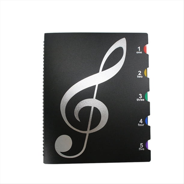 Carpeta de Partituras, 60 PáGinas, Soporte/Partituras, Se Adapta a TamañO Carta A4, Carpeta de Coro Grabable y Desmontable, Color Negro
