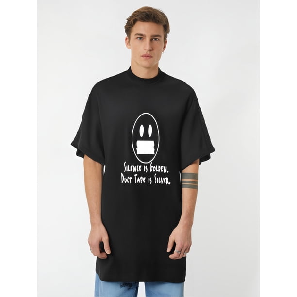 Camiseta gráfica divertida "El silencio es oro", "Ruido", "Traición", "Corderos", "Cinta adhesiva plateada", para hombre, para adultos, hombres, mujeres, adolescentes, jóvenes y ocio.