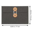 thumbnail image 2 of OULII 5Pcs Vintage Paper Pockets Kraft Paper Envelopes for Office Document Storage Black, 2 of 7