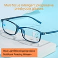 thumbnail image 4 of Fashion Frame Simple Vintage Anti-Blue Light Reading Glasses Progressive Multifocal Ultra Light Glasses BLUE STRENGTH 300, 4 of 7