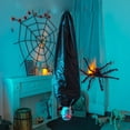 thumbnail image 2 of Halloween Upside-Down Vampire Hanging Ornament, Plastic Spooky Decoration with Red-Glowing Eyes, Battery Operated Prop for Indoor Outdoor Parties, 2 of 3