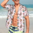 thumbnail image 5 of KLL Men's Hawaiian Shirt Short Sleeve Button Down Beach Shirts-Hello Easter, 5 of 5