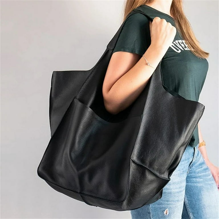 NEW Fashion Women's Washed PU Leather Shoulder Bags New Women Multi-Pocket  Casual Crossbody Bag Soild Shoulder Bag