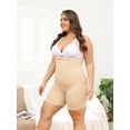 thumbnail image 3 of Plus Size Women's Solid Color High Waist Body Shaper Hip Lifting Waist Bodysuit Comfortable and Breathable,Nude, 3 of 8