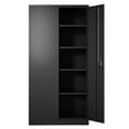 thumbnail image 5 of Metal Storage Cabinet 72” Black Garage Steel Locking Cabinet with 2 Doors and 4 Adjustable Shelves Tall Tool Cabinet Lockable File Cabinet for Home Office School Garage 72” H x 36”W x 18”D, 5 of 9