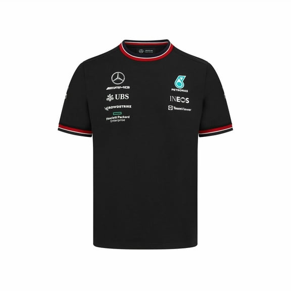 Mercedes Benz AMG Petronas F1 Kids Driver T-Shirt - Black/White