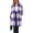 Purple, variant on Womens Wool Blend Long Plaid Shacket Jacket Long Sleeve Lapel Button Down Shirt Jacket Pocketed Trench Coat with Pockets Fall Winter