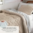 thumbnail image 6 of U by Bedsure Comforter Set, Boho Tufted Shabby Chic Bedding Comforter Set, 2 Pieces Vintage Farmhouse Bed Set for All Seasons, Soft Bedding Set with 1 Pillow Sham,Twin,Khaki, 6 of 7
