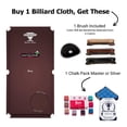 thumbnail image 2 of Championship Invitational Pool Table Felt, Billiard Table Cloth, Pool Table Felt Replacement kit, Billiards Table Felt Pool with 6 Precut Rail Cloth Strips, Pool Table Accessories - 7 FT (Wine), 2 of 8