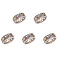 thumbnail image 2 of Anillo de cristal duradero YONGSHENG con diseño de circonitas cúbicas multicolor Tallas 6-10, 2 of 5