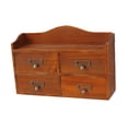 thumbnail image 3 of Caja de almacenamiento de madera para cosméticos con 4 cajones, estante organizador para maquillaje Marrón, 3 of 9