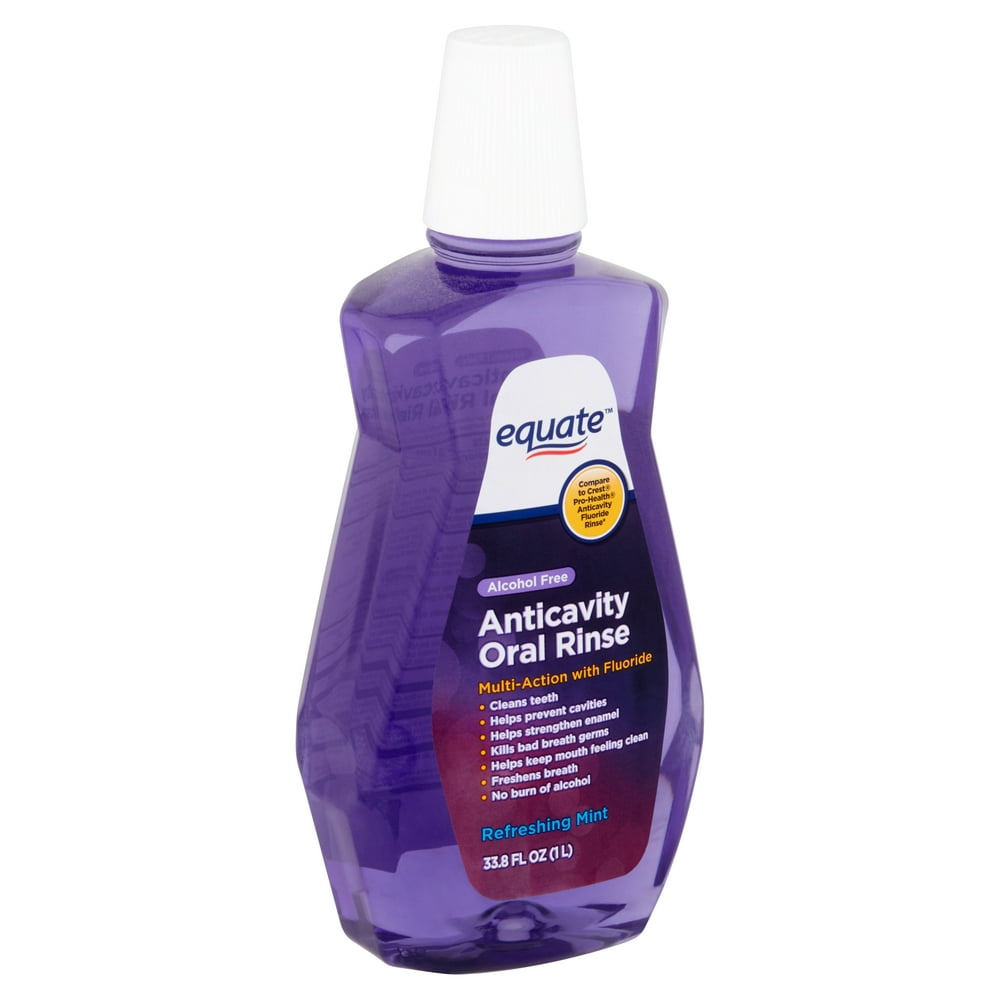 Equate Alcohol Free Refreshing Mint Anticavity Oral Rinse, 33.8 Oz