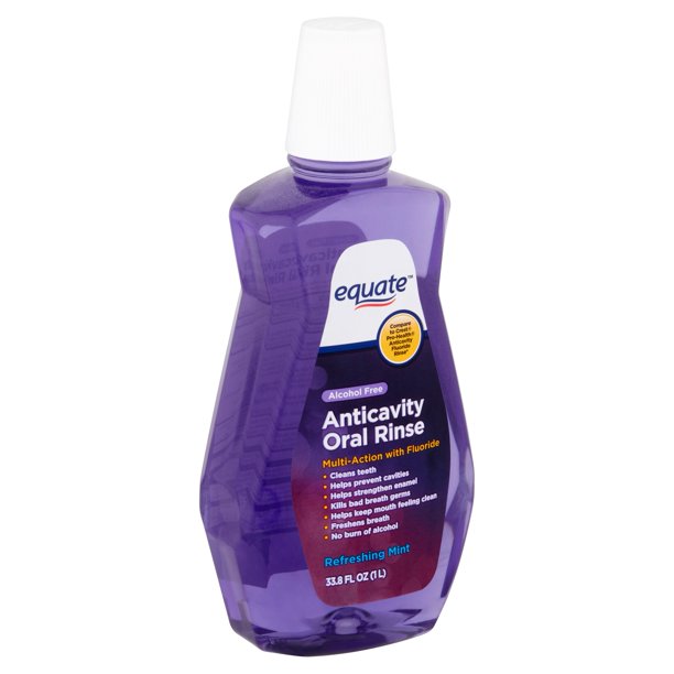 Equate Alcohol Free Refreshing Mint Anticavity Oral Rinse, 33.8 Oz