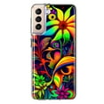 thumbnail image 1 of MUNDAZE Samsung Galaxy S22 Shockproof Clear Hybrid Protective Phone Case Neon Rainbow Psychedelic Trippy Hippie Daisy Flowers, 1 of 5