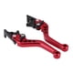 thumbnail image 4 of 1 Pair CNC Aluminum Motorcycle Scooter Modification Double Disc Brake Lever Red, 4 of 5