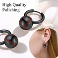 thumbnail image 4 of FindChic Earrings for Women Baseball Stainless Steel/14K Gold/Black Plated Dangle Hoops,Mens Sports Trendy Earrings for Birthday Christmas Day Gift,with Gift Box, 4 of 9